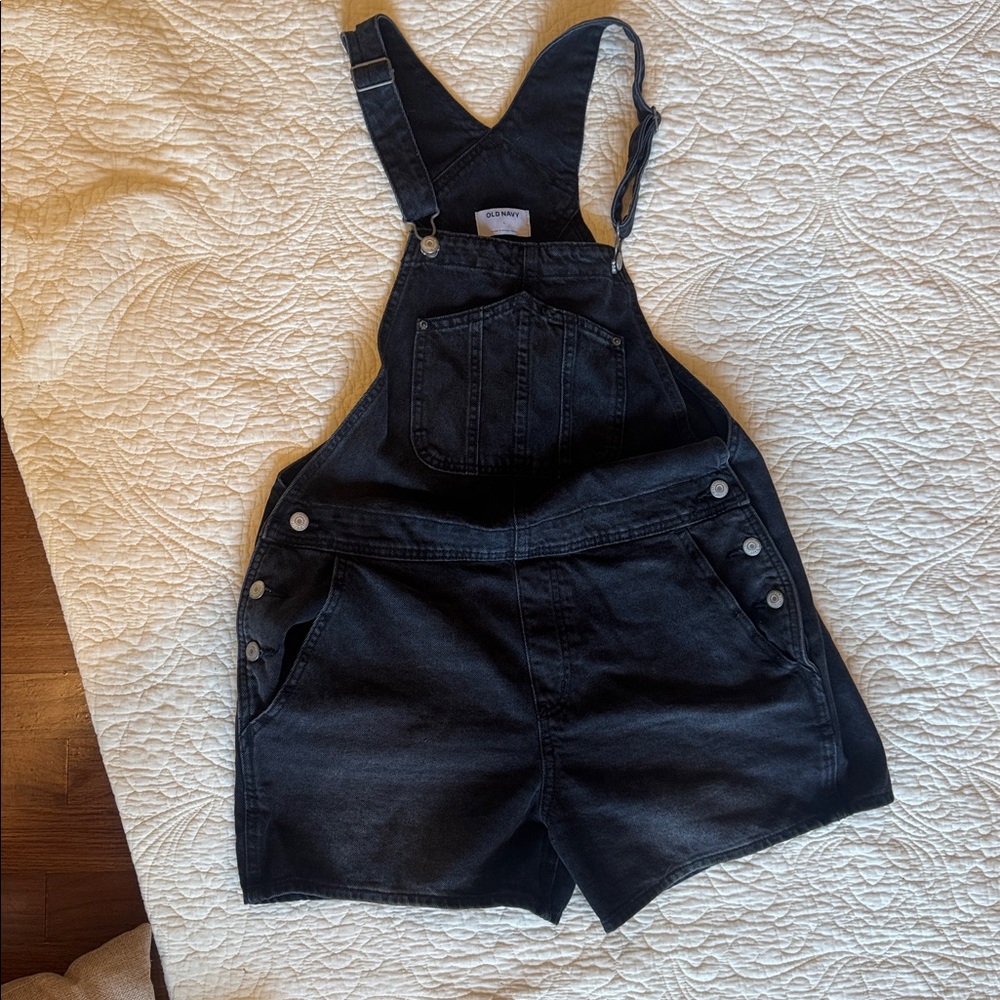 Old Navy Charcoal Denim Overalls new without tags